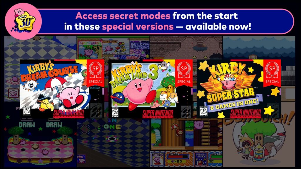 Kirby SNES Games on Nintendo Switch Online