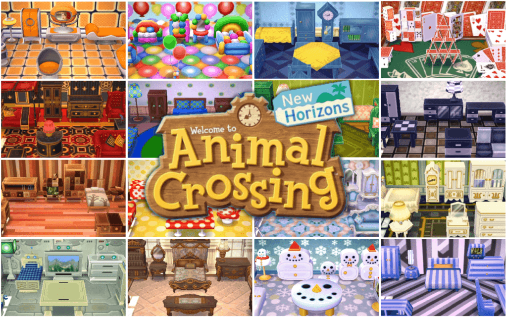 17 Furniture Sets from Animal Crossing with Logo